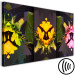Canvas Print Sunflowers fragments triptych - flowers in kaleidoscopic reflection 124411 additionalThumb 6