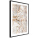 Wall Poster Wind Script - natural concrete texture with brown leaf contours 125411 additionalThumb 11
