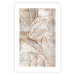 Wall Poster Wind Script - natural concrete texture with brown leaf contours 125411 additionalThumb 25