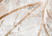 Wall Poster Wind Script - natural concrete texture with brown leaf contours 125411 additionalThumb 9