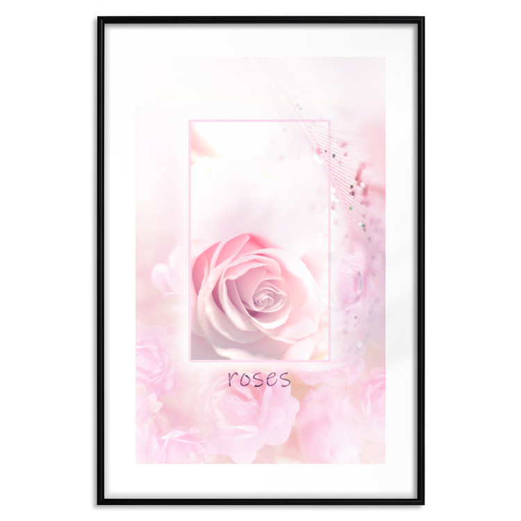 Wall Poster World of Roses - natural pink flower with English text 126211 additionalImage 15