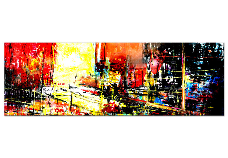Canvas Print Multicoloured city architecture - artistic abstraction 127111