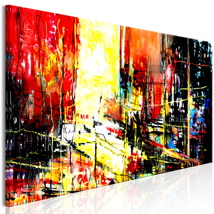 Canvas Print Multicoloured city architecture - artistic abstraction 127111 additionalImage 2
