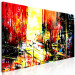 Canvas Print Multicoloured city architecture - artistic abstraction 127111 additionalThumb 2