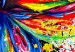 Canvas Art Print Spectacular Flight (1-part) wide - abstraction with a colorful parrot 127311 additionalThumb 4