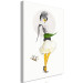 Canvas Elegant woman in yellow stockings - abstract portrait 127511 additionalThumb 2