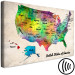 Canvas Map of North America - multicoloured with English inscriptions 127911 additionalThumb 6