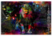 Canvas Art Print Colorful Africa (1-part) wide - abstract colorful lion 128411
