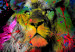 Canvas Art Print Colorful Africa (1-part) wide - abstract colorful lion 128411 additionalThumb 4