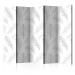 Room Divider Lightness II (5-piece) - composition with bird feathers on a white background 128911
