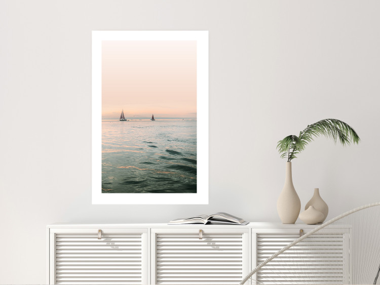 Wall Poster Southern Breeze - seascape with sailboats against sunset backdrop 129611 additionalImage 11