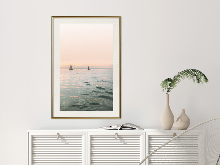 Wall Poster Southern Breeze - seascape with sailboats against sunset backdrop 129611 additionalImage 22