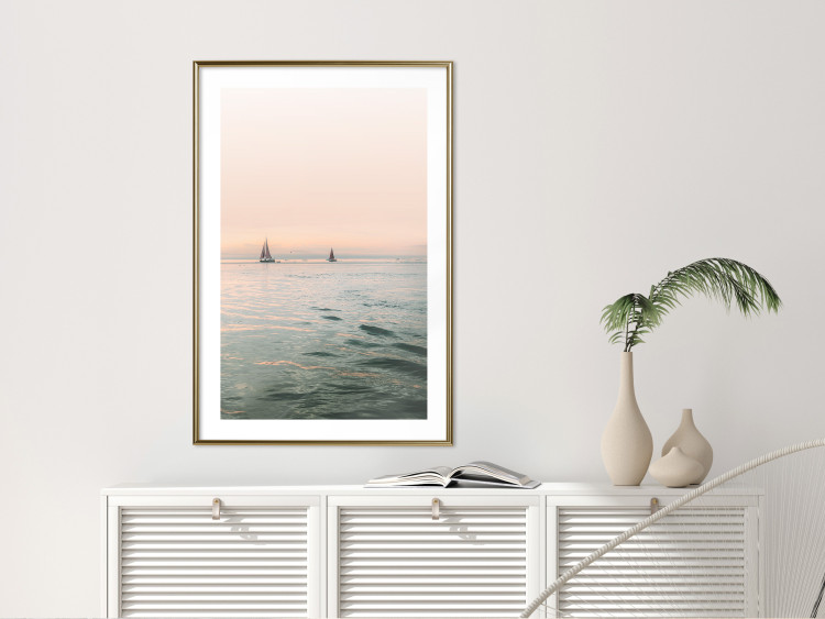 Wall Poster Southern Breeze - seascape with sailboats against sunset backdrop 129611 additionalImage 15