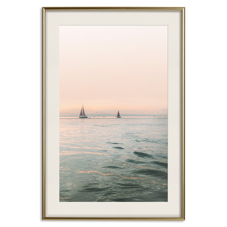 Wall Poster Southern Breeze - seascape with sailboats against sunset backdrop 129611 additionalImage 20