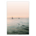 Wall Poster Southern Breeze - seascape with sailboats against sunset backdrop 129611
