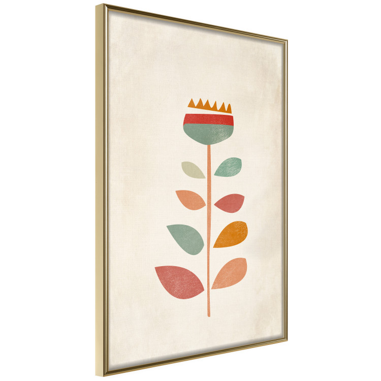 Poster Queen of Flowers - abstract plant created from colorful figures 129911 additionalImage 12