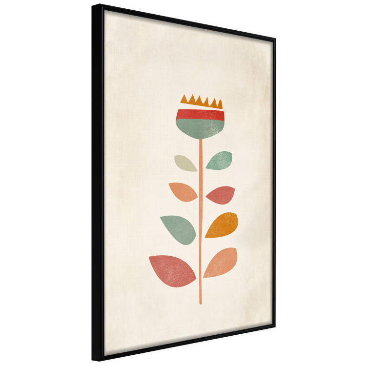 Poster Queen of Flowers - abstract plant created from colorful figures 129911 additionalImage 11