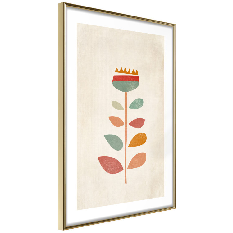 Poster Queen of Flowers - abstract plant created from colorful figures 129911 additionalImage 7