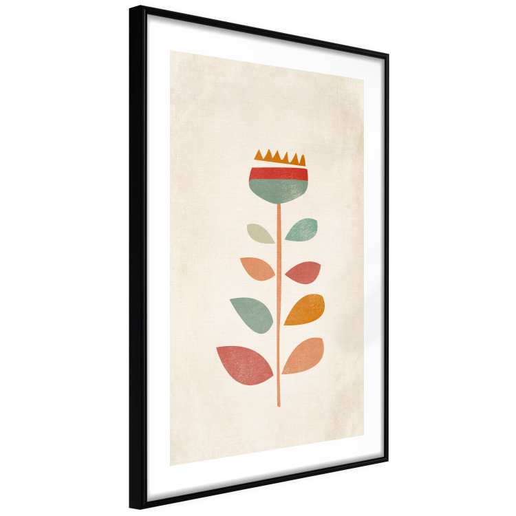 Poster Queen of Flowers - abstract plant created from colorful figures 129911 additionalImage 6