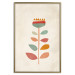 Poster Queen of Flowers - abstract plant created from colorful figures 129911 additionalThumb 17