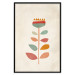 Poster Queen of Flowers - abstract plant created from colorful figures 129911 additionalThumb 16
