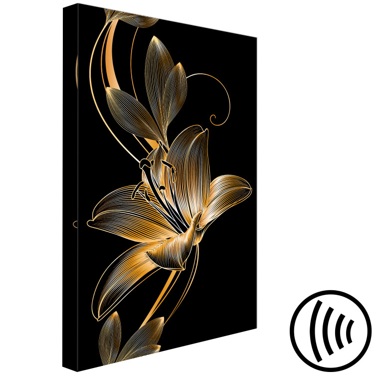 Canvas Lily's Delicacy (1-piece) Vertical - abstract botanical motif 130311 additionalImage 6