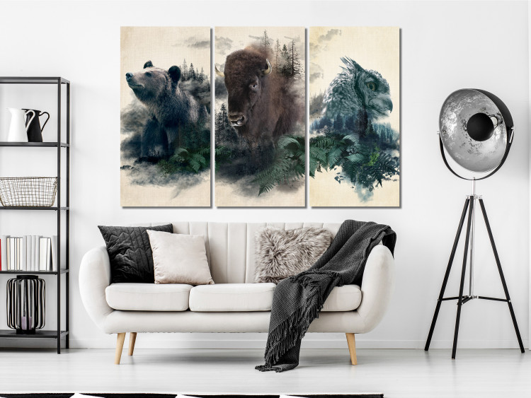 Canvas Art Print Nature's Womb (3 Parts) 130411 additionalImage 3