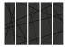 Room Separator Dark Crossroad II (5-piece) - black geometric abstraction 132611 additionalThumb 3