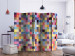 Folding Screen Full Spectrum II (5-piece) - geometric multicolored mosaic 132711 additionalThumb 2