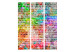 Room Divider Screen Rainbow Wall (3-piece) - composition with colorful brick texture 132811 additionalThumb 3
