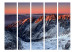 Room Divider Beautiful Sunrise in the Rocky Mountains II (5-piece) - rocks in winter 133111 additionalThumb 3