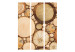Folding Screen Wood Layers (3-piece) - wooden composition in brown pattern 133211 additionalThumb 3