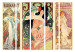 Room Divider Alphonse Mucha: Women II (5-piece) - colorful pattern with inscriptions 133311 additionalThumb 7