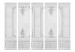 Folding Screen Palace Wall II (5-piece) - elegant gray background in ornaments 133411 additionalThumb 3