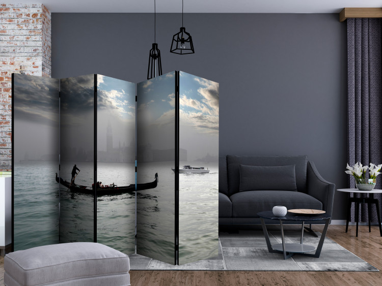 Room Divider Venice - Gondola Ride II - boats on water depicted against the city backdrop 133711 additionalImage 4