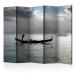 Room Divider Venice - Gondola Ride II - boats on water depicted against the city backdrop 133711