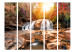Folding Screen Waterfall of Silence II - landscape of rocks and waterfall against sunlight 134111 additionalThumb 3
