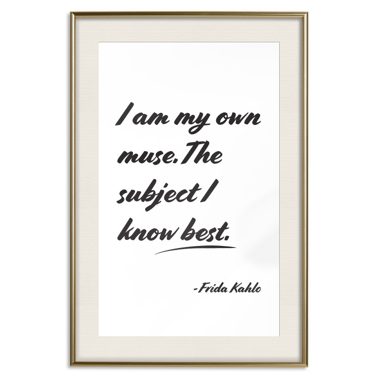 Poster Be Your Muse - black English quotes on a white background 134211 additionalImage 25