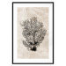 Wall Poster Sea Fan - dark plant composition on a beige textured background 134511 additionalThumb 15