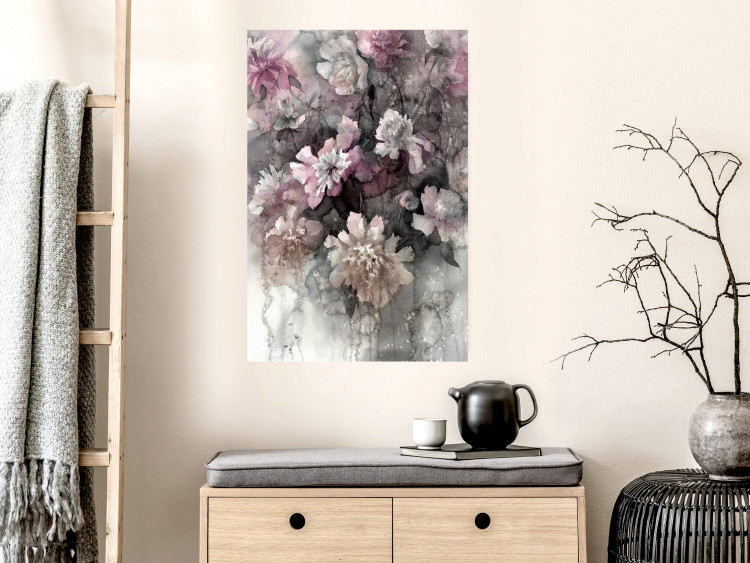 Wall Poster Tinted Feeling - floral composition of flowers in a watercolor motif 134811 additionalImage 8