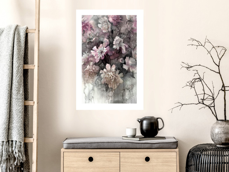 Wall Poster Tinted Feeling - floral composition of flowers in a watercolor motif 134811 additionalImage 7