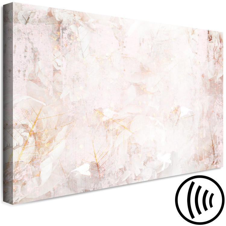 Canvas Print Creamy fog - Abstraction with blurry pink and white with gold elements 135111 additionalImage 6