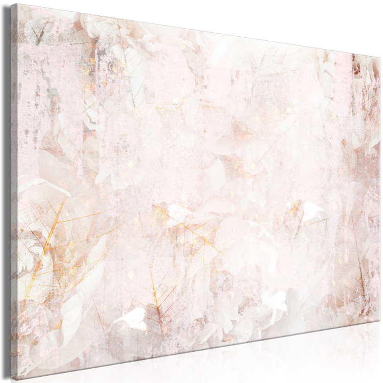 Canvas Print Creamy fog - Abstraction with blurry pink and white with gold elements 135111 additionalImage 2