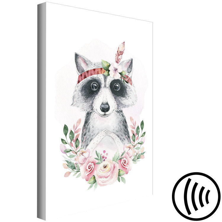 Canvas Art Print Raccoon with headband - Colorful graphics with animals for children 135711 additionalImage 6