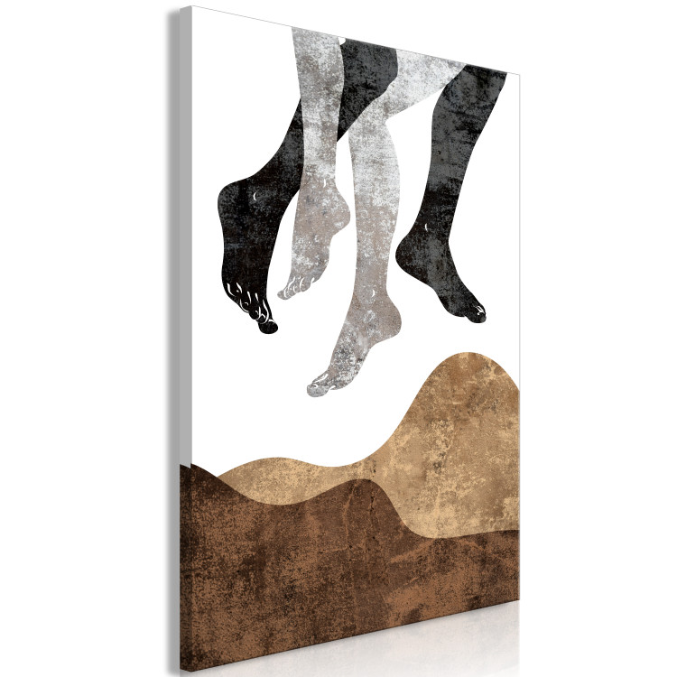 Canvas Print People floating over the mountains - abstraction on a white background 136011 additionalImage 2