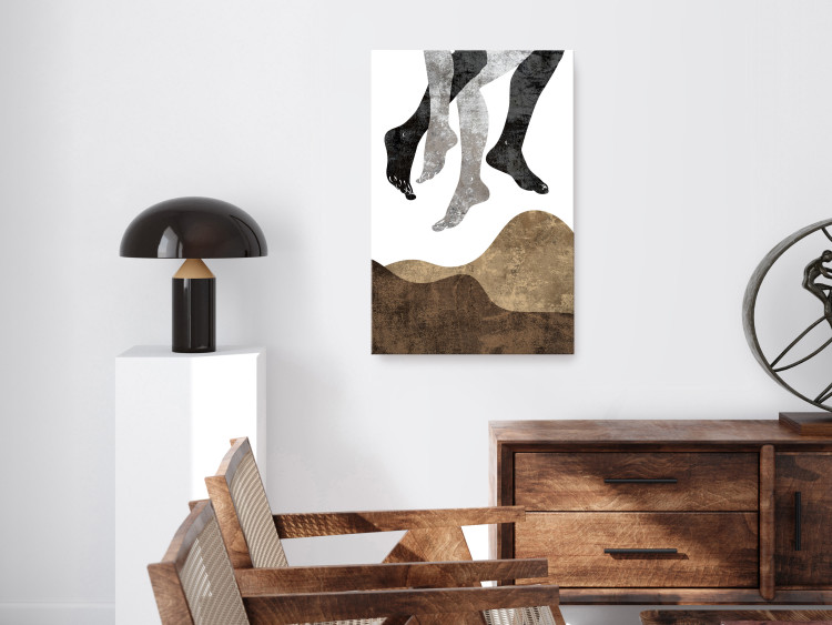 Canvas Print People floating over the mountains - abstraction on a white background 136011 additionalImage 3