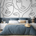 Wall Mural Black and white abstract with faces - minimalist portraits of women 136511 additionalThumb 2