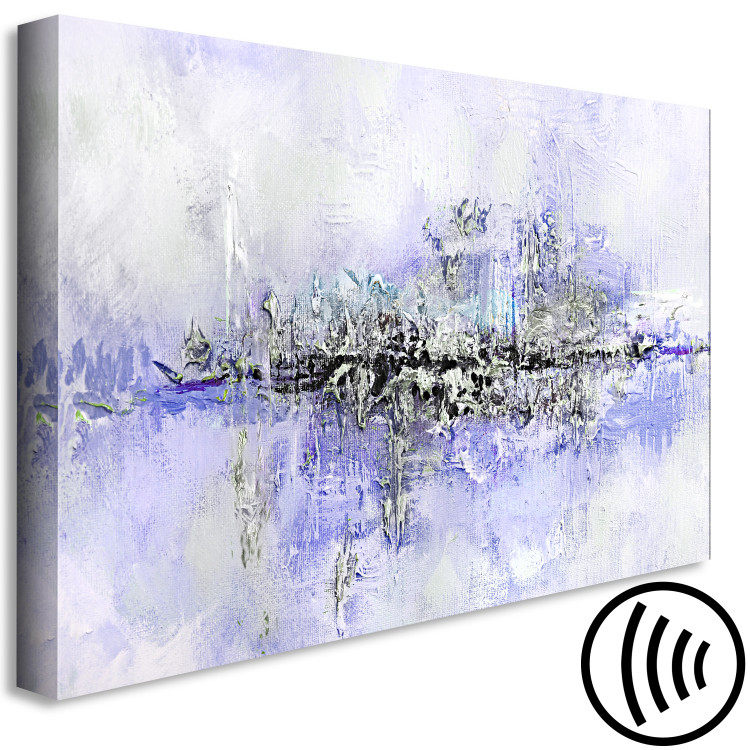 Canvas On the Ice Rink (1-piece) Wide - modern abstraction in purple 138411 additionalImage 6