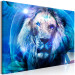 Canvas Hidden in Blue (1-piece) wide - abstraction with wild cat 138511 additionalThumb 2