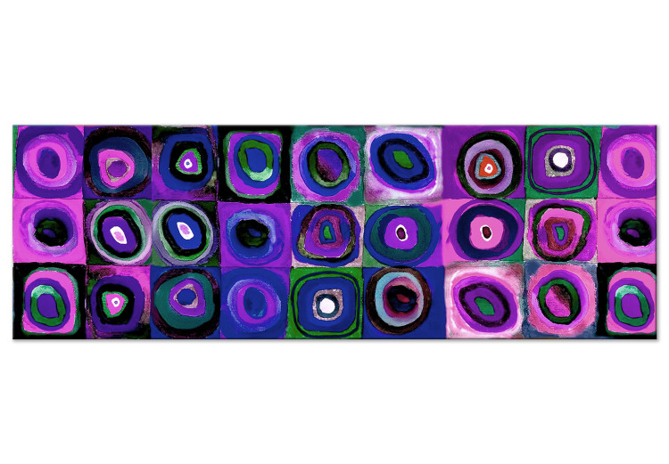Canvas Art Print Vasyl's Purple Circles (1-piece) Narrow - modern abstraction 142411